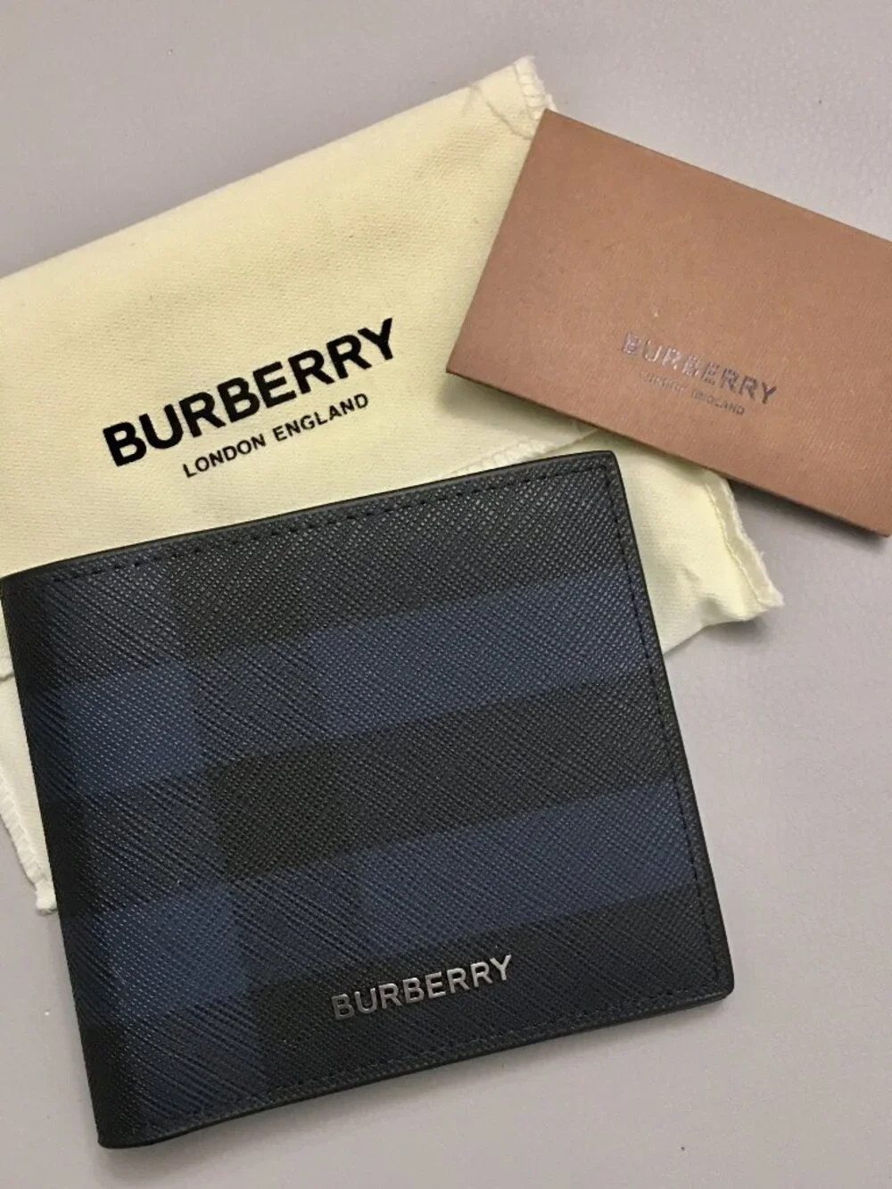 Burberry Check Coated Canvas Bifold Wallet